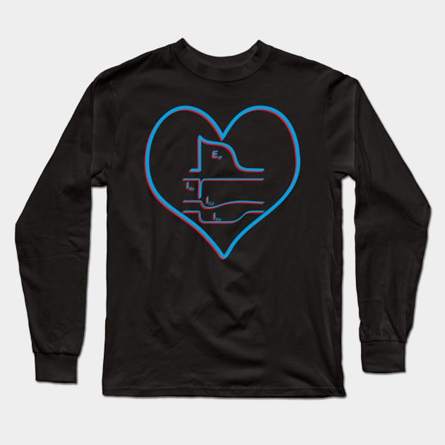 Action potential - Heart, 3d Long Sleeve T-Shirt by RosArt100